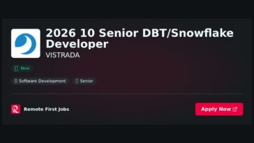 2026 Senior DBT/Snowflake Developer Position at VISTRADA: Expertise and Opportunities in Data Engineering | Facts & Career Tips