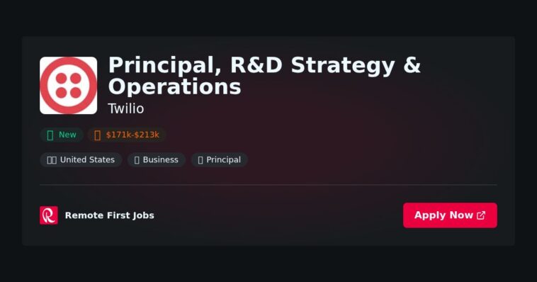 “Driving Innovation: Principal R&D Strategy & Operations at Twilio” | Facts & Career Tips