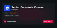 “Expert Insights: The Role of Senior Corporate Counsel at EasyPost in Legal Strategy and Compliance” | Facts & Career Tips