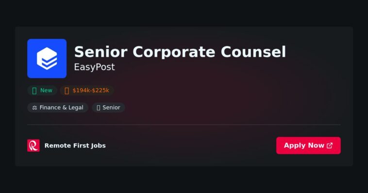 “Expert Insights: The Role of Senior Corporate Counsel at EasyPost in Legal Strategy and Compliance” | Facts & Career Tips 7 “Expert Insights: The Role of Senior Corporate Counsel at EasyPost in Legal Strategy and Compliance” | Facts & Career Tips