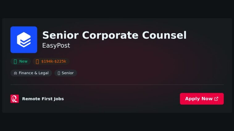 “Expert Insights: The Role of Senior Corporate Counsel at EasyPost in Legal Strategy and Compliance” | Facts & Career Tips