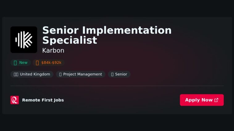 “Expert Insights: The Role of a Senior Implementation Specialist at Karbon in Driving Efficiency and Success” | Facts & Career Tips