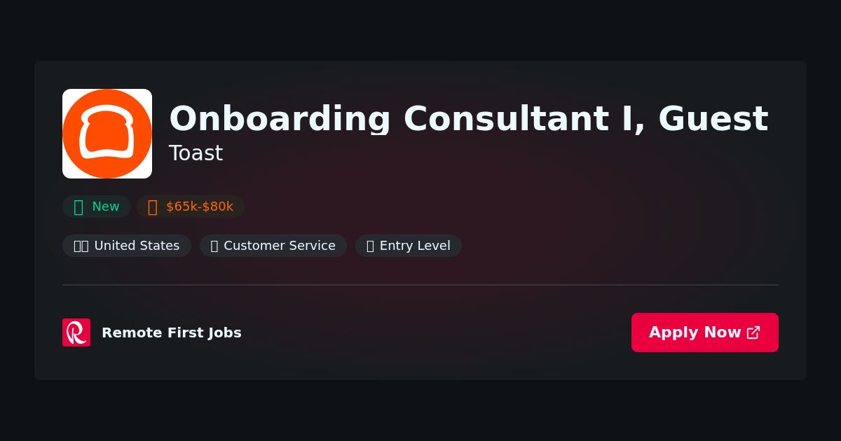 “Expert Onboarding Consultant I: Proven Strategies for Enhancing Guest Experience at Toast” | Facts & Career Tips