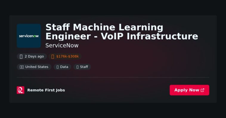 “Explore the Role of Staff Machine Learning Engineer in VoIP Infrastructure at ServiceNow: Key Responsibilities and Impact” | Facts & Career Tips