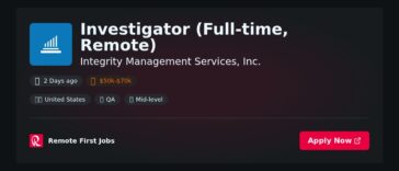 “Join Integrity Management Services, Inc.: Full-Time Remote Investigator Role – Focused on Facts and Evidence” | Facts & Career Tips