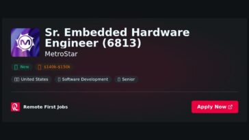 “Join MetroStar as a Sr. Embedded Hardware Engineer (6813): Innovate in Cutting-Edge Technology Solutions” | Facts & Career Tips