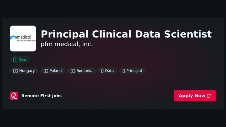 “Principal Clinical Data Scientist at PFM Medical, Inc.: Advancing Evidence-Based Solutions in Healthcare” | Facts & Career Tips