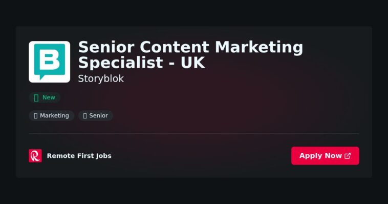 “Unlocking Success: The Role of a Senior Content Marketing Specialist at Storyblok UK” | Facts & Career Tips